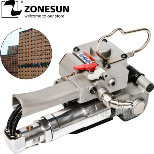ZONESUN AQD-25 Pneumatic PP&PET Strapping Machine For 13-19MM Hot Melt Strapping Machine