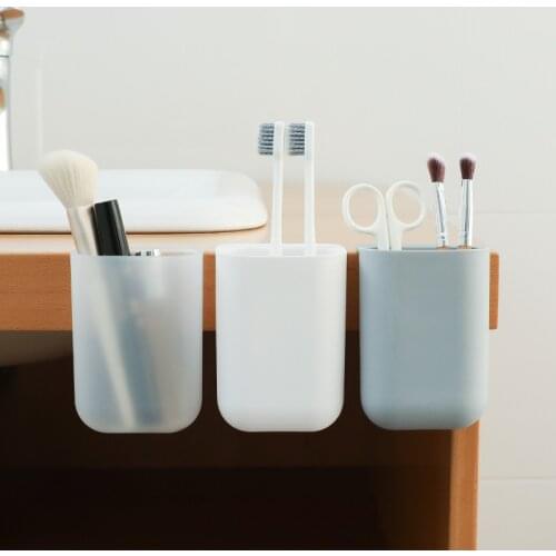 Desktop Storage Boxes Pasteable Pen Holder Desk Pen Pencil Organizer Office Sundries Storage School Stationery Holders Cocina