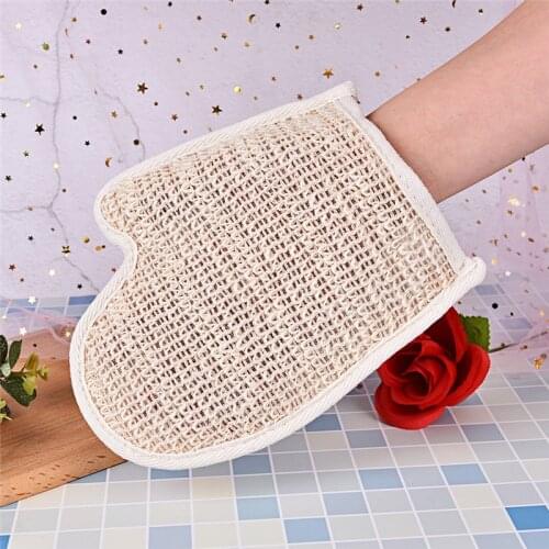 Good Quality 1pc Bath Hemp Shower Tubs Remove Bath Exfoliating Gloves Dirt Rubs Back Blood Bath Glove Bath Sauna Accessories