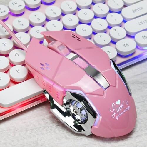 Brand New Wireless Mouse Professional Gaming Mouse 3200 DPI Fast Move Ergonomic Optical Mouse Pink Computer Mouse for Girl Gift