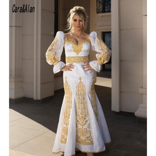 Traditional Kosovo Albanian White Mermiad Evening Dresses for Women Lace Applique Robe De Soirée De Mariage Prom Gowns