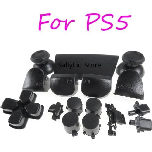 1set Full Set buttons Joysticks caps D-pad R1 L1 R2 L2 Direction Key ABXY ButtonsFor Sony PS5 Controllers