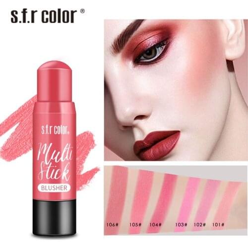 1Pcs Makeup Blush Stick Face Makeup Shimmer Contour Cheek Blusher Cosmetics Red Rouage Blush Makeup Maquiagem TSLM1