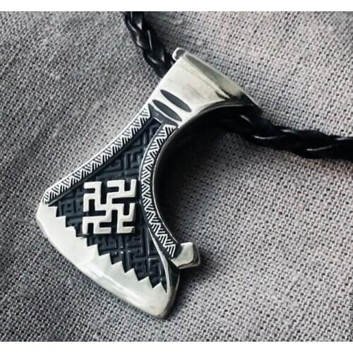 1pcs wholesale slavic axe pendant Dukhobor amulet Slavic necklace perun axe