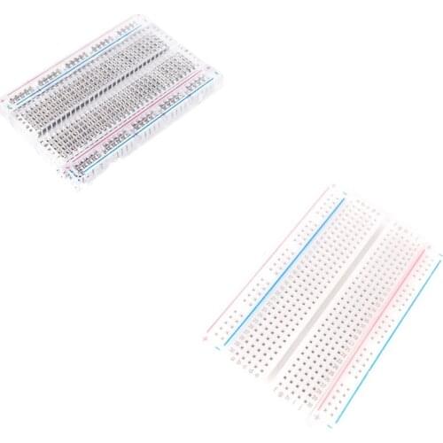 10pcs Mini bread board/breadboard 8.5cm x 5.5cm 400 holes Transparent/White DIY Electronic experimental Universal PC