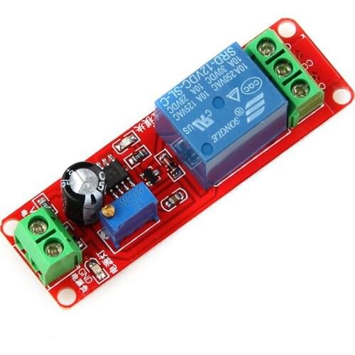 12V NE555 Oscillator Delay Adjustable Timer Relay Switch Module 0-10 Second Q9QD