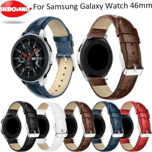 2019 22mm smart watch Strap Watchband Replacement Classic Leathe Watch Band Wrist Strap For Samsung Galaxy Watch 46mm Hot sale