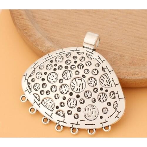5pcs/Lot Tibetan Silver Large Tribal Multi Strand Connector Charms Pendants for Necklace Jewelry Making Accessories