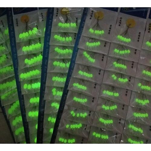 50Groups (6 in 1) Oval Mini Fishing Float Bobber Floating Beans Luminous Float Beads With Hole No Stopper B340