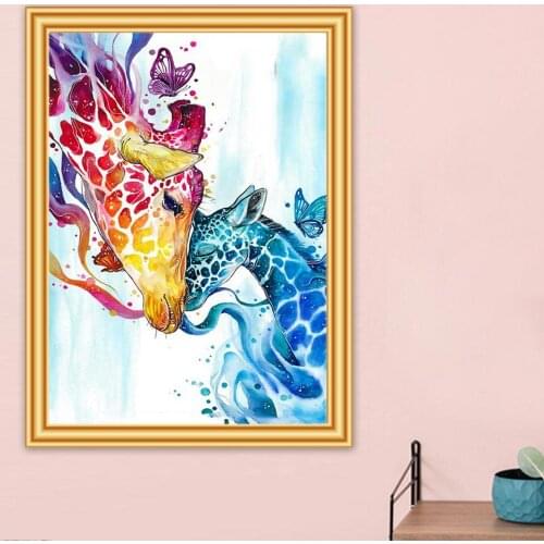 5D Diy Diamond Painting Giraffes Animal Cross stitch Mosaic Art Picture Rhinestones for Needlework Diamond embroidery Home Decor