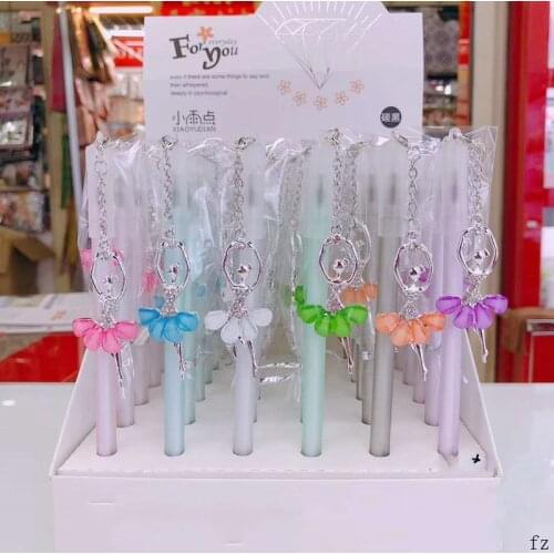 72 Pcs Gel Pens Dancing Girl Black Gel-ink Pens Neutral Pen for Writing Office School Supplies