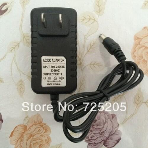 AC/DC Adaptor 12V / 1A 110~240V/50~60Hz AC Input OD 5.5mm ID 2.1mm with LED indicator