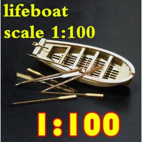 Free shipping Components 1/100 Halcon1840 Mini lifeboat wooden model / finished sail / Brass updates Not include the boat model