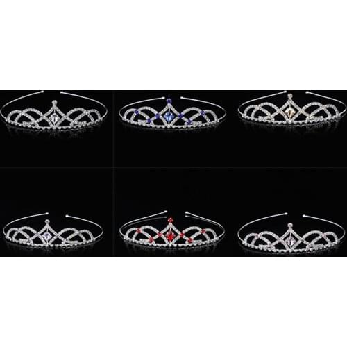 Carddoor European and American fashion bridal crown tiara crystal rhinestone headband princess series gift jewelry