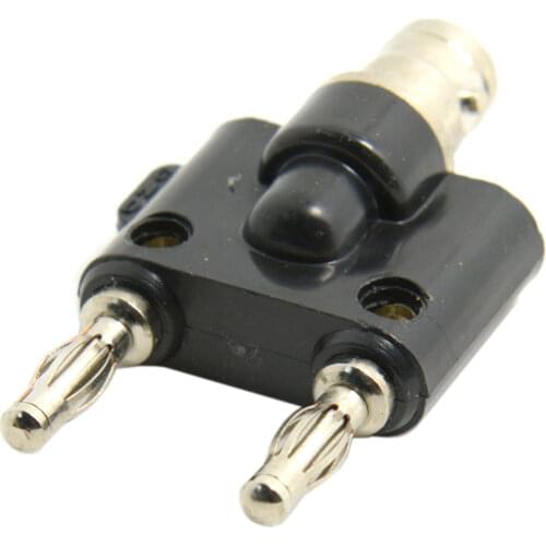 Chenyang Two Dual Banana Male Plug Pin RF to BNC Female Jack Splitter Connector Adapter