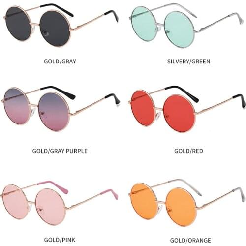 Pudcoco 6 Colors Kids Round Sunglasses UV400 Protection Beach Sunglasses with Tinted Circle Lens For Boys Girls 0-8Years