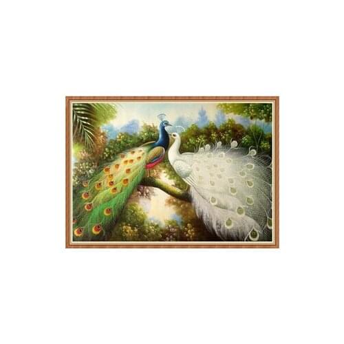 Diy diamond mosaic painting Embroidery with diamonds sequins Crafts Needlework gift for wall art decor Peacock pictures Y429