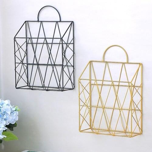 Storage Rack Wall Shelf Retro Wrough Hooks Racks 1 Pc Modern Wall-mounted White Home Decoration Iron Black Metal Organizer Case