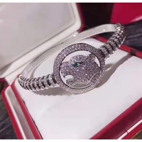 Statement Jewelry Hhot-Selling Animal Leopard Bracelet Exquisite Graphics Bold Personality Zircon Bracelet For Women