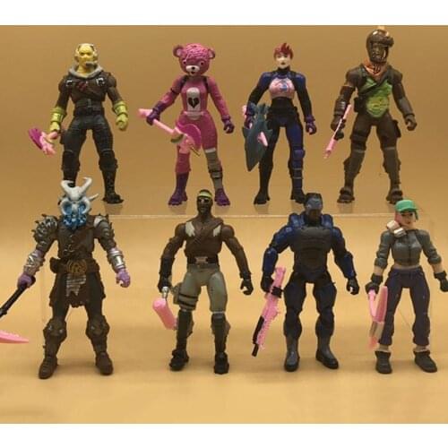 8pcs/set Fortnite Toy Action Figure FORTNITE Figure Dolls Model Action Figures Ornaments Figurine Toys Childrens Christmas Gift