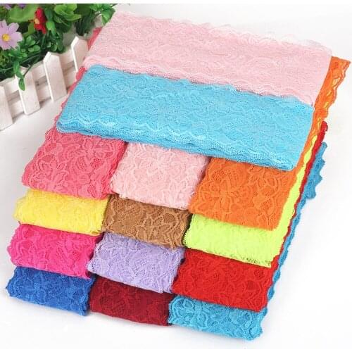 5yards 8cm Elastic Lace Ribbon DIY Apparel Sewing & Fabric Handmade Material Elastic Lace Trimming Garment Accessories