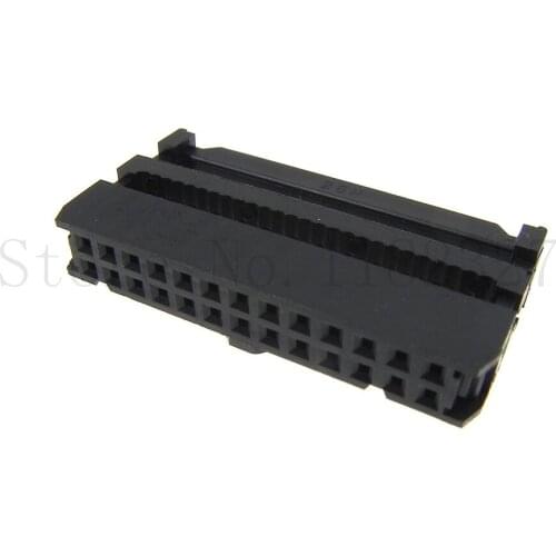 FC 26P IDC Socket 2x13 Pin Dual Row Pitch 2.54mm IDC Connector 26-pin cable socket black / grey color