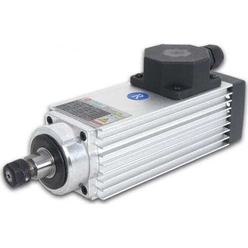 Engraving machine square air-cooled spindle motor 750W 220V 18000rpm high-speed electric spindle, frequency: 200HZ