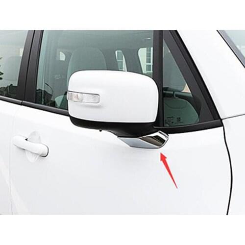 ABS Chrome For Jeep Renegade 2015 2016 2017 Accessories Auto Rearview Mirror Column Frame Cover Trim Car Sticker Styling