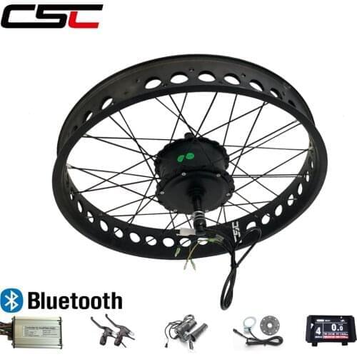 Ebike snow bike conversion kit 4 colors 36V 500W 20 24 26" 4.0 Tyre Bluetooth electric fat bicycle front rear motor wheel
