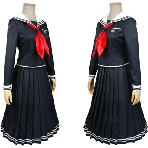 Anime Danganronpa Toko Fukawa Cosplay Costume Dangan-Ronpa Cos Halloween festival Costume Adult Women Jk Sailor Suit Tops Skirt