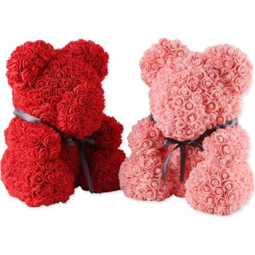 Soap Rose Bear Wedding Party Decoration Valentines Day Gift Cute Cartoon Super Girlfriend Kid Gift Love Bear Dolls Present