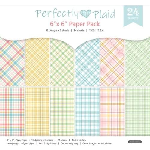 NEW 24 sheets Perfectly Plaid Line Sweet Love DIY Album Scrapbook Handbook Card Background Paper 6-inch Pattern Paper