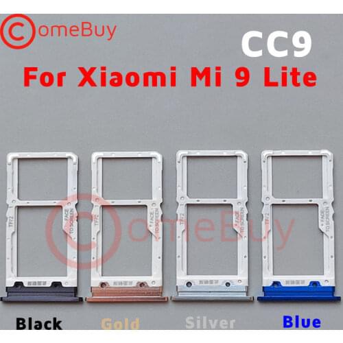 New for Xiaomi Mi 9 Lite SIM Card Tray Slot Holder for Xiaomi Mi CC9 Mi 9 Lite Sim Slot Replacement Parts Black/Gold/Blue/Silver