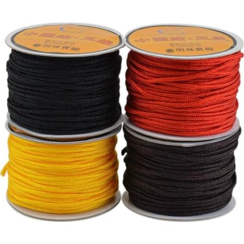 2mm New 22M/Roll Nylon Cord Thread Chinese Knot Macrame Cotton Cord Rattail Bracelet Braided String Knitting Yarn Rope 11 Colors