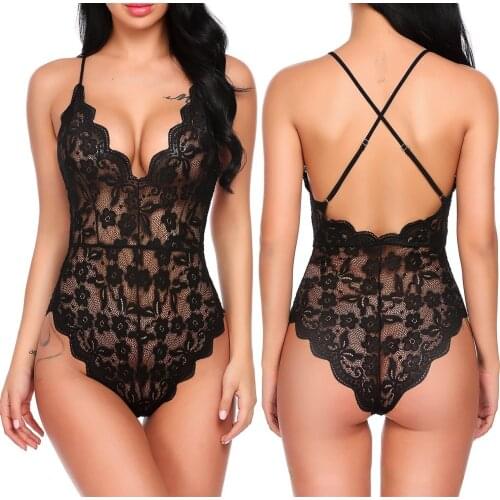 Pafiforkins Large Size Lace Jumpsuit Sexy Lingerie Nightclub Sex Lingerie