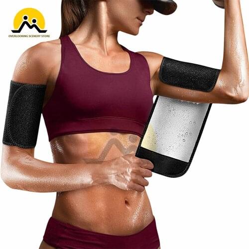Womens and Mens Sweat Armband Trimmer Arm Training Device Slim Sleeves Arm Sweatband Arm Sleeves 2 pcs