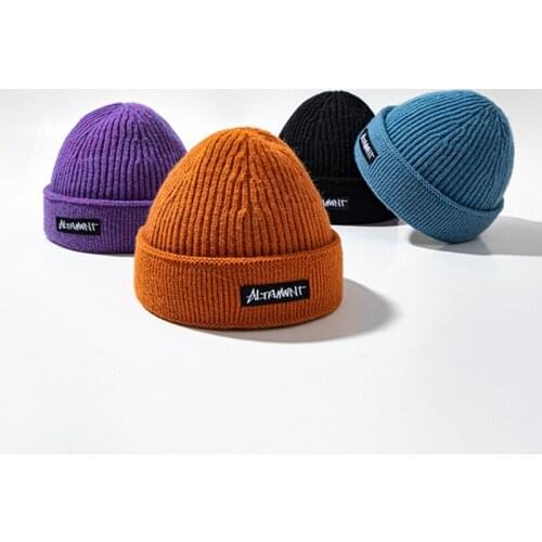 2020 New Wool Hat for Women Knitted Hat Unisex Beanies Autumn Winter Warm Cap Cotton Hat Cold Hat Hami Melon Hat Yappie Letter
