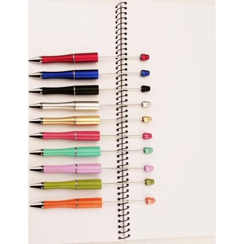 10pcs/lot Crystal Ballpoint Pen Personalized Wedding Favors Baby Shower Birthday Baptism Beadable Pen Bead DIY Beaded Party Gift