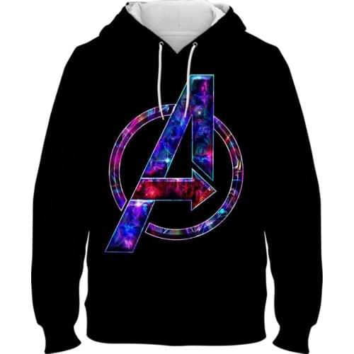 Marvel The Avengers Logo Hoodies Men Women Children Fashion 3D Print Sweatshirts Boy Girl Pullover Streetwear Casual Clothing
