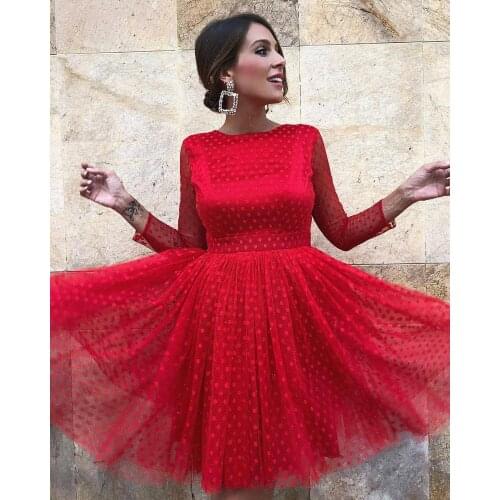 2020 Vintage 1950s Prom Dresses Ball Gowns Short Prom Dress Red/Yellow Backless Evening Party Gowns vestido de festa