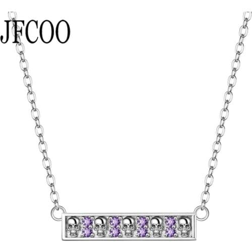 Skull Necklace Vintage Crystal CZ Pendant Skull Necklace Wedding Jewelry Gift Dropshipping