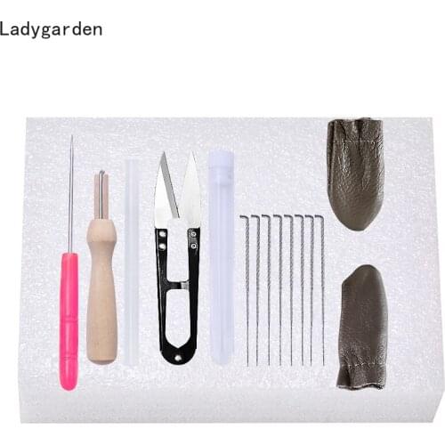 15PCS DIY Felting Tools Felt Kit with 7.9cm Needle Craft Kit Scissor Awl Wool Felting Weaving Handmade Needlework Spinning Tool