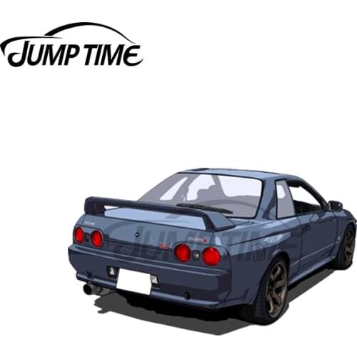 Jump Time 13 x 10.9cm For Skyline R32 GTR Car Stickers and Decals Vinyl Car Wrap Auto Motorcycle Bumper Car Styling Decor