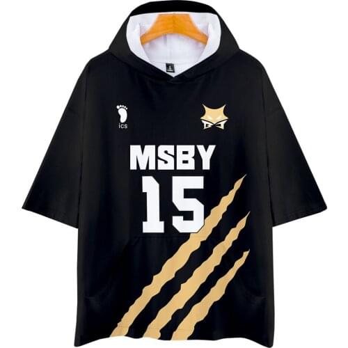 Japan Anime Haikyuu Cosplay Costume 3D Hoodie Shirts MSBY Volleyball Club Shoyo Hinata Kotaru Bokuto Miya Atsumu 3D Hoody Tshirt