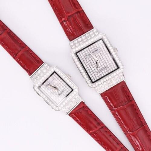 Full Crystal Luxury Small Sapphire Lady Womens Watch Fashion Hours Bracelet Rhinestone Girls Birthday Gift Royal Crown Box