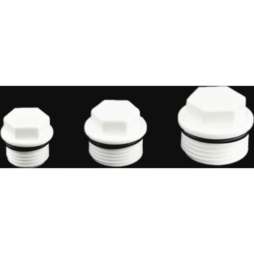 1/2" 3/4" 1" BSP Male Thread Plastic Pipe Hex Head Plastic End Cap Plug Fitting Plastic Connector Adapter