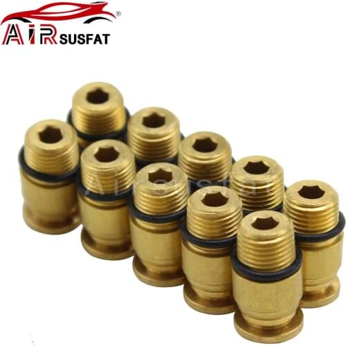 10pcs Rear Air Sleeve Suspension Spring Bag Air Fitting Valve For Range Rover II P38 1994-2002 RKB101460 RKB101460E