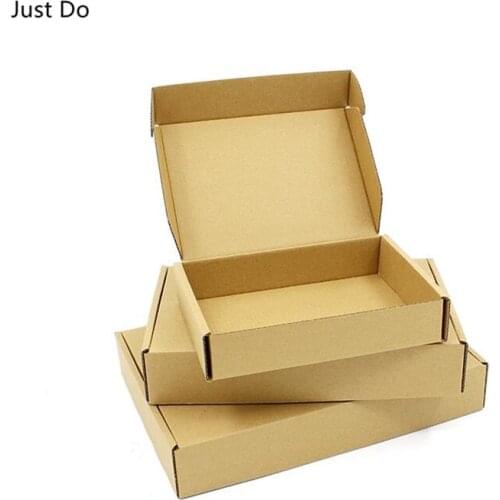 27-28cm Flat 50 Packs Recycled Kraft Corrugated shipping Mailer Box Brown Paper Corrugated Carton Box
