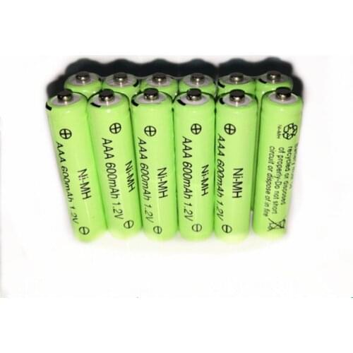 12pcs/lot 1.2v 600mAh AAA rechargeable battery remote control toy NI-MH rechargeable rechargeable battery free shipping