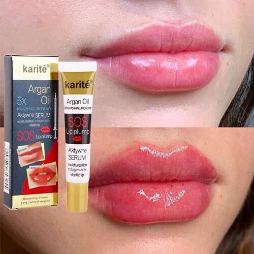 17ML Instant Volumising Lip Plumper Oil Collagen Moisturizer Care Mask Repairing Reduce Lip Fine Lines Brighten Makeup Lipgloss